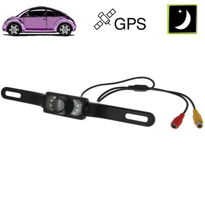 7 LED IR Infrared Waterproof Night Vision License Plate Frame Astern Backsight With Scaleplate, Support Installed in GPS Navigator , Wide Viewing Angle: 140 degree (YX001), YX001