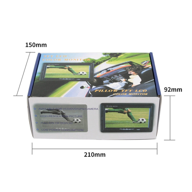 7.0 inch Car Monitor / Surveillance Cameras Monitor with Adjustable Angle Holder & Remote Controller, Dual Video Input, 7.0 inch, Dual Video Input