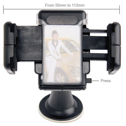 For iPhone, Galaxy, Sony, Lenovo, HTC, Huawei, and other Smartphones of Width: 5.1cm- 10.5cm, Suction Cup Car Holder