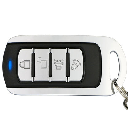 433MHz Metal Learning Code 4 Keys Remote Control for Car Garage Door (Black + Silver), 433MHz