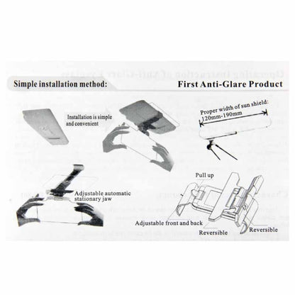 2 in 1 HD Car Anti-Glare Dazzling Goggle Day Night Vision Driving Mirror Sun Visors, Sun Visors