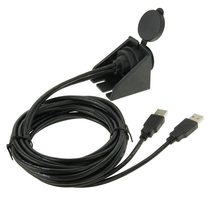 2 USB 2.0 Male to Female Extension Cable with Car Flush Mount, Length: 2m, 2 USB 2.0 Male to Female