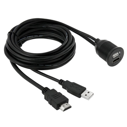 USB 2.0 & HDMI (Type-A) Male to Female Extension Cable, Length: 2m, USB 2.0 & HDMI (Type-A) Male to Female