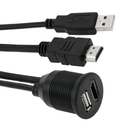 USB 2.0 & HDMI (Type-A) Male to Female Extension Cable, Length: 2m, USB 2.0 & HDMI (Type-A) Male to Female
