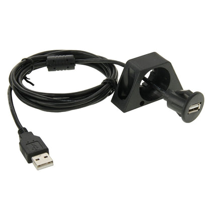 USB 2.0 Male to Female Extension Cable with Car Flush Mount, Length: 2m, SB 2.0 Male to Female