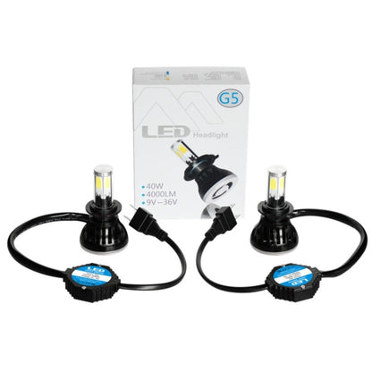 2 PCS H7-5HL-40W 4000lm / 6000K Car LED Headlight, White Light, DC 9-36V, H7