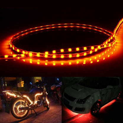 5 PCS Flow Style 45 LED 3528 SMD Waterproof Flexible Car Strip Light for Car Decoration, DC 12V, Length: 45cm, 45cm Yellow, 45cm Dark Blue, 45cm Green, 45cm Ice Blue, 45cm Pink, 45cm Red, 45cm White