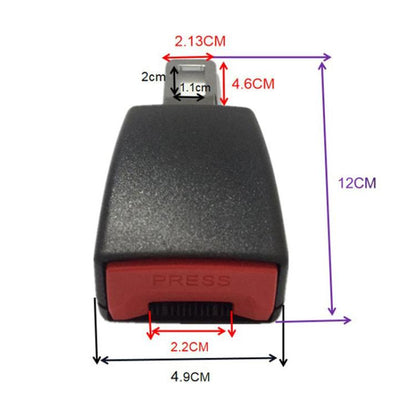2 PCS Universal Car Seat Belt Extension Buckle, (Grey), (Black), (Khaki)
