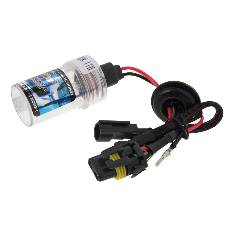 DC12V 35W H11 HID Xenon Light Single Beam Super Vision Waterproof Head Lamp, Color Temperature: 8000K, Pack of 2, H11+35W 8000K