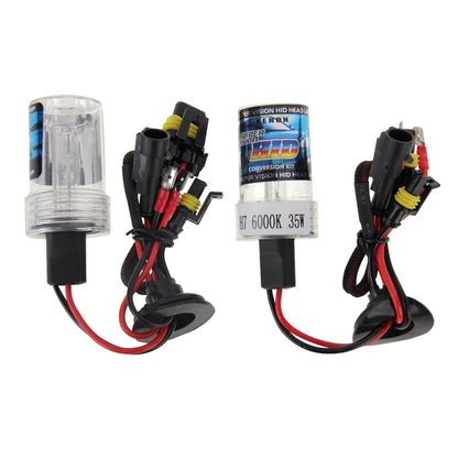 DC12V 35W H7 HID Xenon Light Single Beam Super Vision Waterproof Head Lamp, Color Temperature: 6000K, Pack of 2, H7