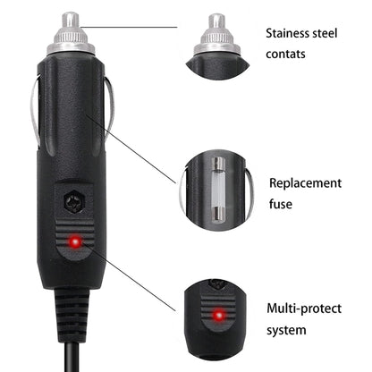 2A Car 4.0 x 1.7mm Power Supply Adapter Plug Coiled Cable Car Charger, Length: 40-140cm, 4.0 x 1.7mm