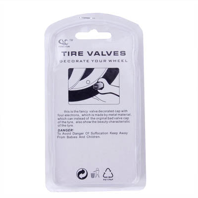 Tire Valve Caps 4 pcs with Wrench Keychain, Tire Valve Caps