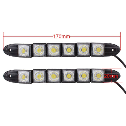 MZ 3W 2 PCS 160LM 6 LED SMD 5050 Flexible Snake LED Car Daytime Running Lights, DC 12V, 3W