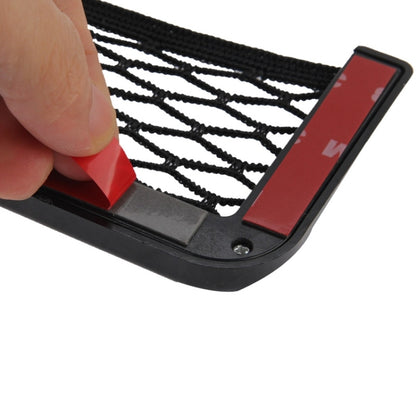 Car Net Pockets 12cm x 6cm Automotive Storage String Bag with Adhesive, 12x6cm