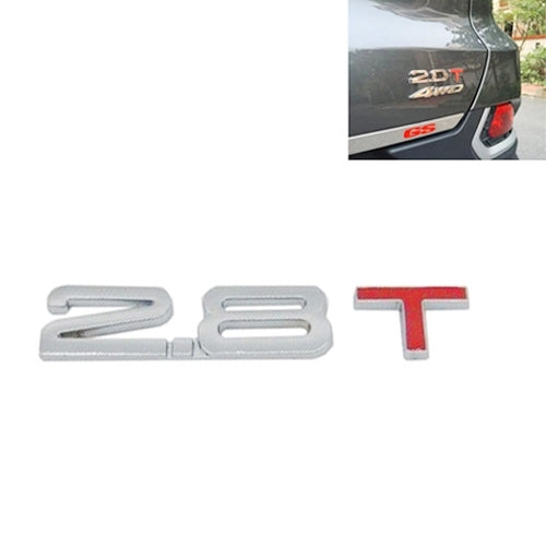 3D Universal Decal Chromed Metal Car Emblem Badge Sticker Car Trailer Gas Displacement Identification, Size: 8.5x2.5 cm, 2.0T, 2.5T, 2.8T, 3.0T, 1.6T, 1.8T