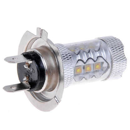 2 PCS H7 800 Lumen 80W 16-3535-LEDs 6000K White Light Car LED Fog Light, DC 12-24V, H7 80W