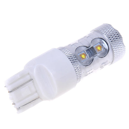 2 PCS 7443 650 Lumen 50W 10-3535-LEDs 6500K White Light Brake Light, DC 12-24V, 7443