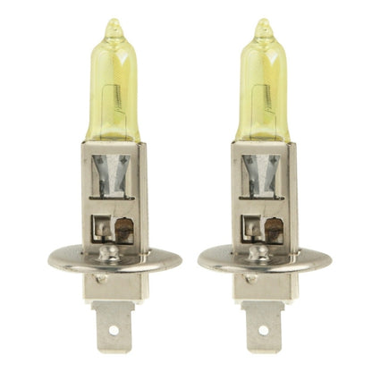 2 X H1 HOD Halogen Bulbs 12V 100W 2400 LM 3500K Yellow Light Headlights, H1