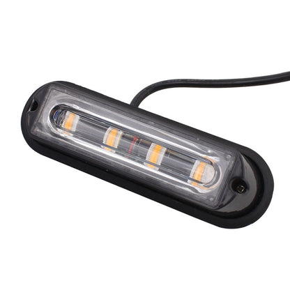 12W 720LM 4-LED 18 Flash Patterns Car Strobe Emergency Warning Light Lamp, DC 12V, 4-LED Yellow Light, 4-LED White Light, 4-LED Blue Light, 4-LED White + Red Light, 4-LED White + Yellow Light, 4-LED Red + Blue