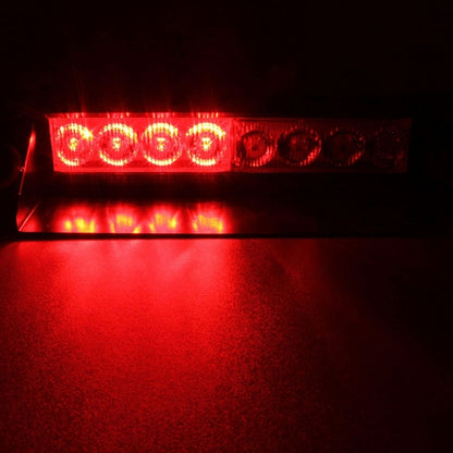 8W 800LM 8-LED 3-Modes Adjustable Angle Car Strobe Flash Dash Emergency Light Warning Lamp with Suckers, DC 12V, Yellow, White + Red, White + Yellow, Red + Blue, Blue, Red, White