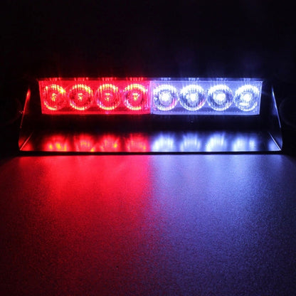 8W 800LM 8-LED 3-Modes Adjustable Angle Car Strobe Flash Dash Emergency Light Warning Lamp with Suckers, DC 12V, Yellow, White + Red, White + Yellow, Red + Blue, Blue, Red, White