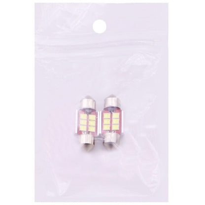 2 PCS 31mm 2.5W 180LM White Light 6 LED SMD 2835 CANBUS License Plate Reading Lights Car Light Bulb, 2.5W 31mm