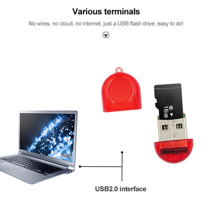 30 PCS Firefly Shape USB 2.0 TF Card Reader, Random Color Delivery