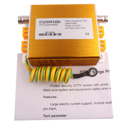 Video Data Power Surge Protector 3 In 1 Surge Protection Arrester 220V, Power Surge Protector