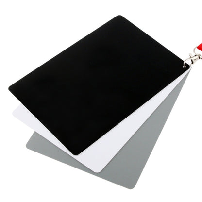 3 in 1 Black White Gray Balance Card / Digital Gray Card with Strap, Works with Any Digital Camera, File Form: RAW and JPEG, Size: 17.5cm x 12cm, Size: 17.5cm x 12cm