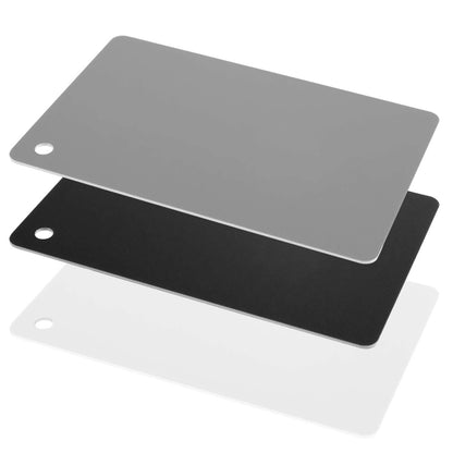 3 in 1 Black White Gray Balance Card / Digital Gray Card with Strap, Works with Any Digital Camera, File Form: RAW and JPEG, Size: 17.5cm x 12cm, Size: 17.5cm x 12cm