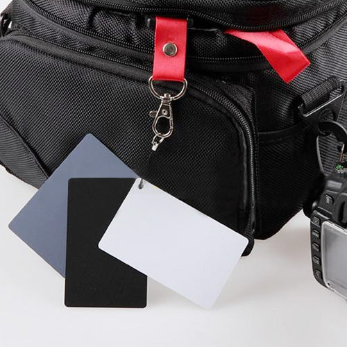 3 in 1 Black White Gray Balance Card / Digital Gray Card with Strap, Works with Any Digital Camera, File Form: RAW and JPEG, Size: 17.5cm x 12cm, Size: 17.5cm x 12cm