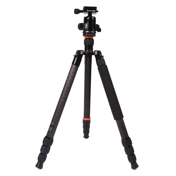 Triopo GT-2804X8.C Adjustable Portable Carbon Fiber Tripod with B-2 Aluminum Ball Head for Canon Nikon Sony DSLR Camera, GT-2804X8.C (Black), GT-2804X8.C (Gold)