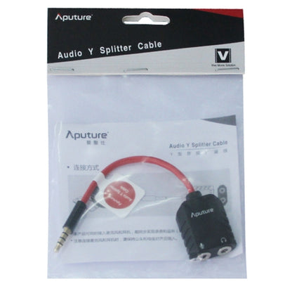 Aputure 3.5mm Audio Y Male to 2 Female Headset Mic Splitter Cable, 3.5mm Male to 2 Female