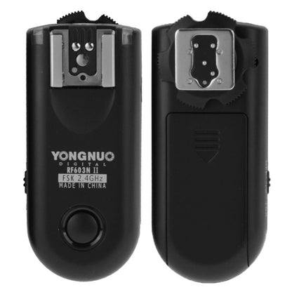 2 PCS YONGNUO RF603N II FSK 2.4GHz Wireless Flash Trigger with N1 Shutter Connecting Cable, RF603N II