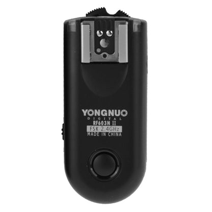 2 PCS YONGNUO RF603N II FSK 2.4GHz Wireless Flash Trigger with N1 Shutter Connecting Cable, RF603N II