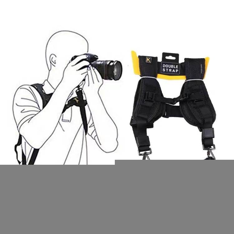 Safe & Fast Quick Double Shoulder Belt Strap for 2 Cameras DSLR (QS-B 1/4, QS-B 1/4