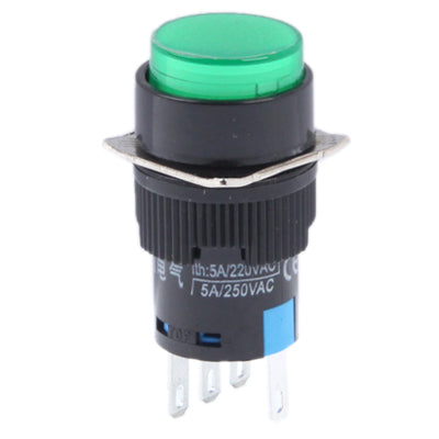 Car DIY Round Button Push Switch / Indicator, Red Indicator, Green Indicator