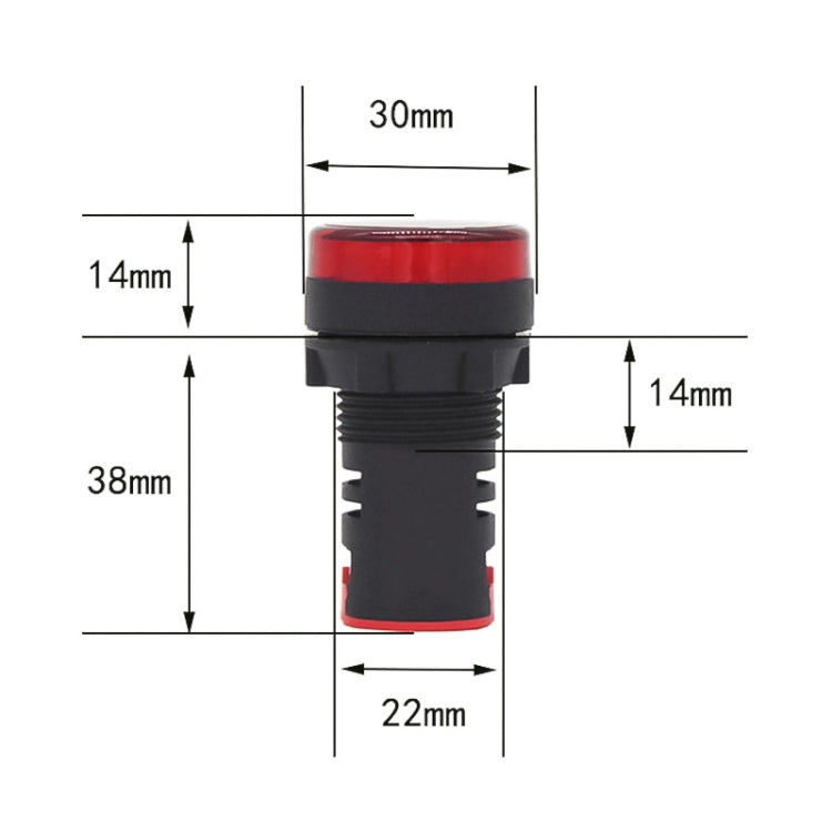 24V AD16-22D / S 22mm LED Signal Indicator Light Lamp, 24V