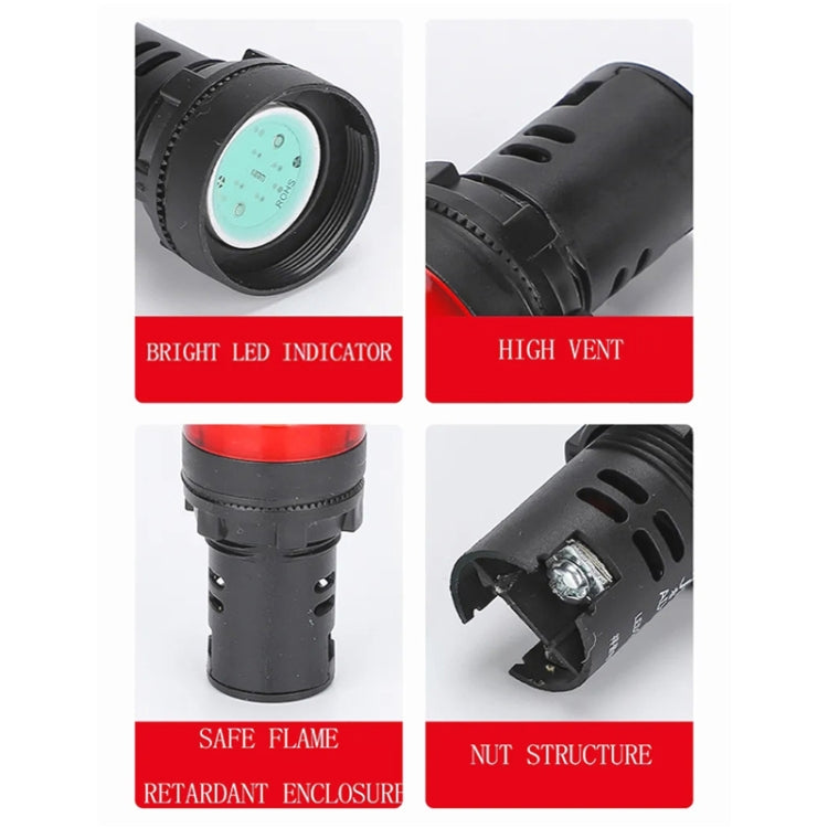 24V AD16-22D / S 22mm LED Signal Indicator Light Lamp, 24V