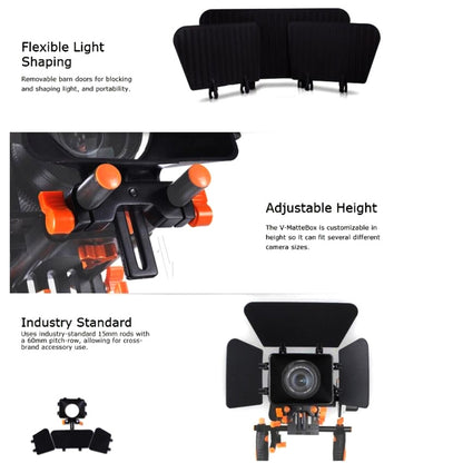 Aputure V-Matte Box, Flexible light shaping, V-Matte Box