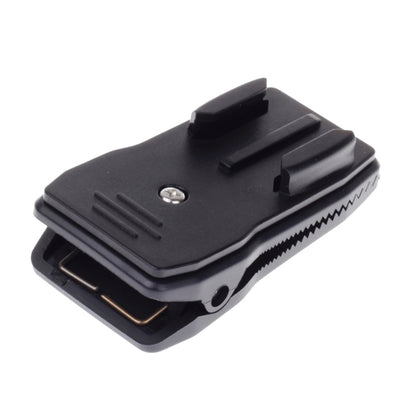 360 Degree Rotation J Shape Backpack Hat Clip Fast Clamp Mount for Xiaomi Yi Sport Camera(XM17), J Shape Backpack