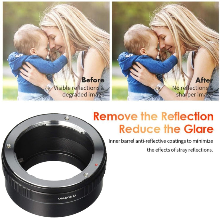OM-EOS M Lens Mount Stepping Ring, Canon EOS M