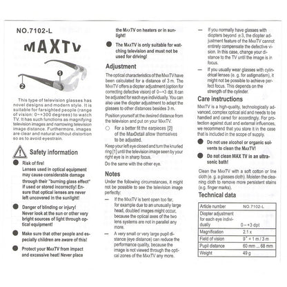 7012L 2.1X TV Magnification Glasses for Hyperopia People (Range of Vision: 0 to +300 Degrees)