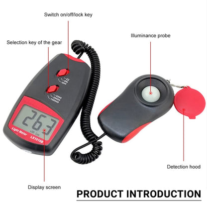 Digital Light Meter, Measuring Range: 1-100000 Lux, 1010B