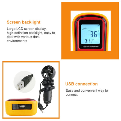 Digital Anemometer (Measurement items: Air Velocity, Air Temperature), GM8901