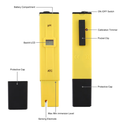 Pocket-sized PH Meter with ATC, ATC PH Meter