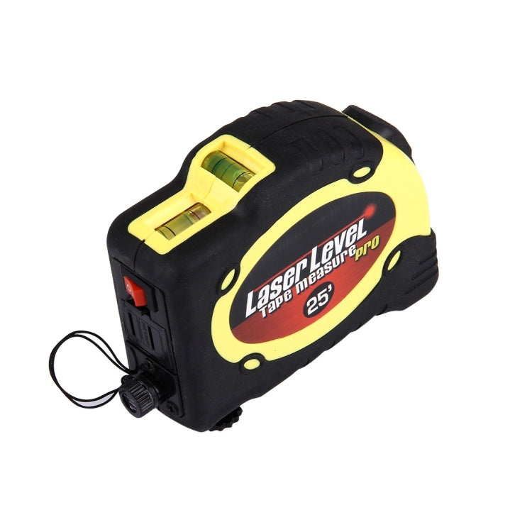 Laser Level with Tape Measure Pro (25 feet) & Belt Clip / Can be Attached to Tripod