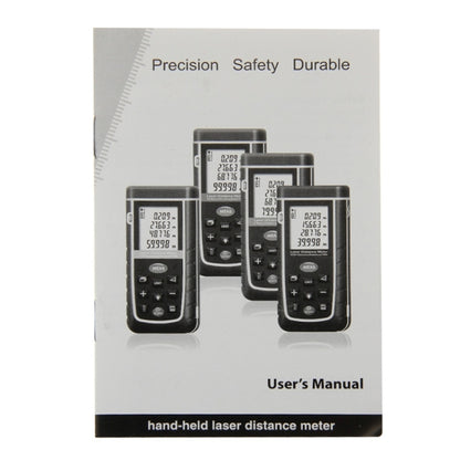 RZ-A60 1.9 inch LCD 60m Hand-held Laser Distance Meter with Level Bubble