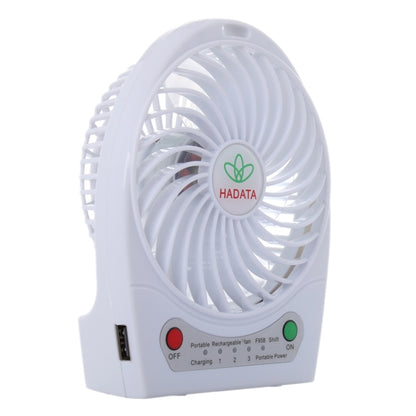 Hadata 4.3 inch Portable USB / Li-ion Battery Powered Rechargeable Fan with Third Wind Gear Adjustment & Clip