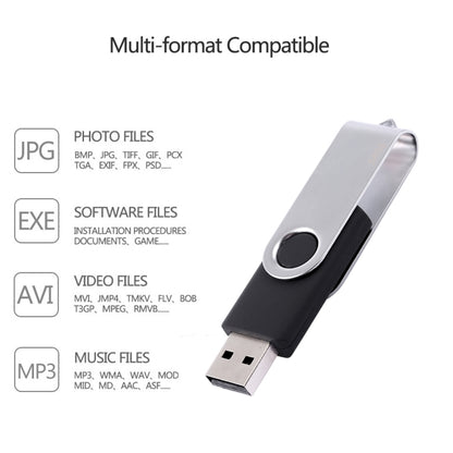 64GB Twister USB 2.0 Flash Disk(Black), 64GB/Black